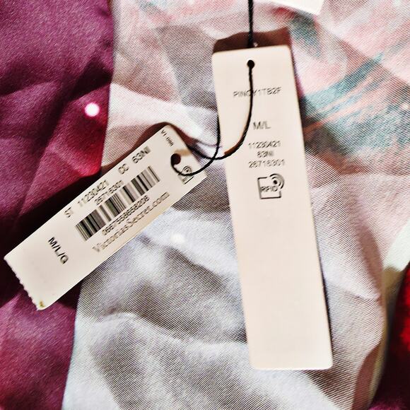 Victoria's Secret NWT Satin Long Wrap Robe Floral Ziggy print Size M/L - Picture 8 of 12